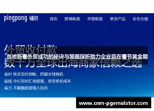 各地新春外贸成功的秘诀与策略探析助力企业赢在春节黄金期