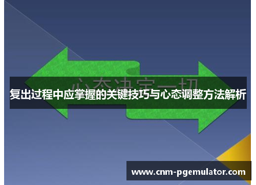 复出过程中应掌握的关键技巧与心态调整方法解析